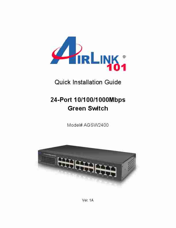 Airlink101 Switch AGSW2400-page_pdf